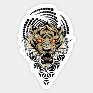 Awesome tiger head Sticker